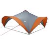 vidaXL Party-Zelt Grau und Orange 600 x 600 x 400 cm