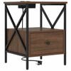 vidaXL Nachttisch Braun Eichen-Optik 41,5 x 40,5 x 55 cm Holzwerkstoff