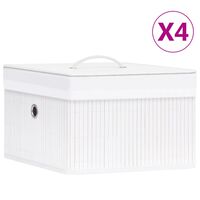 vidaXL Bambus Aufbewahrungsboxen 4 Stk. Weiß