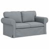 vidaXL Sofa 2 pcs Hellgrau