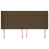 vidaXL Kopfteil mit Ohren Dunkelbraun 163x16x118/128 cm Stoff