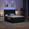 vidaXL LED Boxspringbett mit Matratze Schwarz 160 x 200 cm Samt