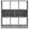 vidaXL Bücherregal Grau Sonoma 97,5x29,5x100 cm Holzwerkstoff