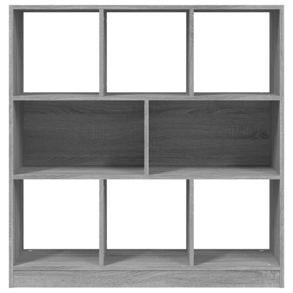 vidaXL Bücherregal Grau Sonoma 97,5x29,5x100 cm Holzwerkstoff