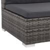 vidaXL 6-tlg. Garten-Lounge-Set mit Auflagen Poly Rattan Grau