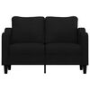 vidaXL 2-Sitzer-Sofa Schwarz 120 cm Stoff