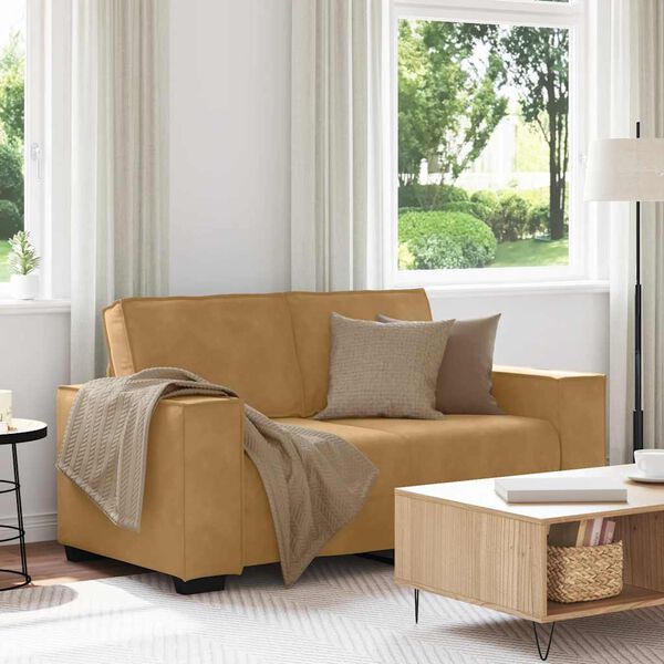 vidaXL 2-Sitzer-Sofa Braun 120 cm Samt