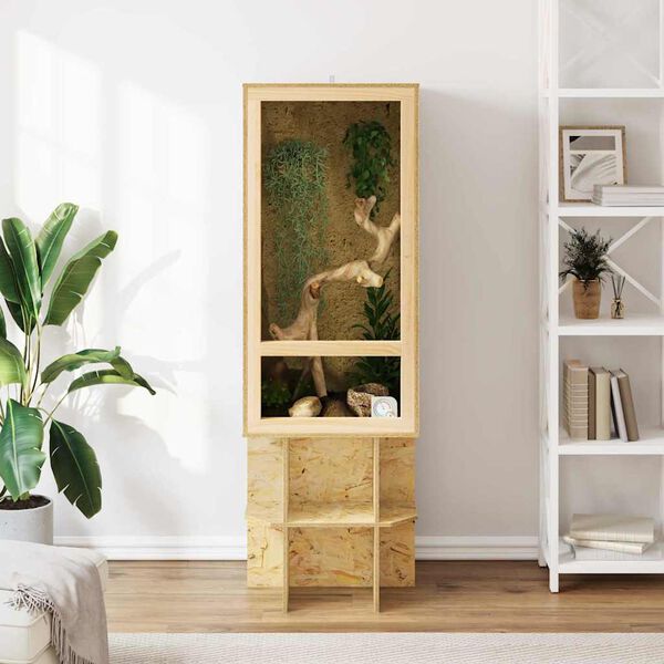 vidaXL Terrarium Braun 50 x 50 x 100 cm OSB