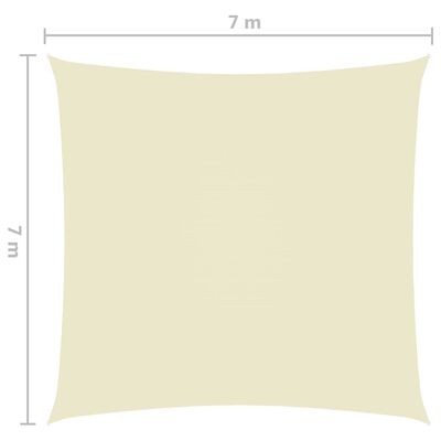 vidaXL Sonnensegel Oxford-Gewebe Quadratisch 7x7 m Creme