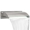 vidaXL Pool-Wasserfall mit LED Edelstahl 304 51 x 26 x 13 cm Silber