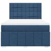 vidaXL Boxspringbett mit Matratze Blau 140x190 cm Stoff