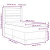 vidaXL Boxspringbett mit Matratze mit Kopfteil Grau 80 x 200 cm Stoff