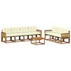 vidaXL Outdoor-Sofagarnitur 8 stk. Natur und Creme