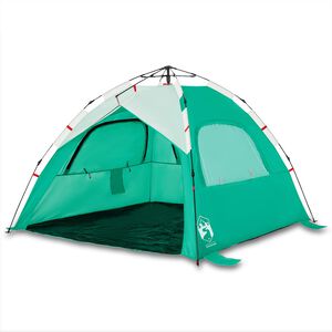 vidaXL Strandzelt 3 Personen Seegr&uuml;n Quick Release Wasserdicht