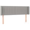 vidaXL Kopfteil mit Ohren Hellgrau 147x16x78/88 cm Stoff