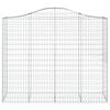 vidaXL Gabionen mit Hochbogen 10Stk. 200x50x160/180cm Verzinktes Eisen