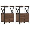 vidaXL Nachttisch 2 stk. Braun Eichen-Optik 40 x 31 x 60 cm
