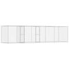 vidaXL Hundek&auml;fig Silber 800 x 200 x 200 cm Verzinkter Stahl