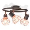 vidaXL Deckenstrahler mit 3 LED-Gl&uuml;hlampen 12 W