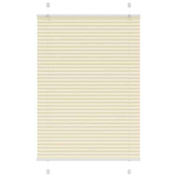 vidaXL Plissee Creme 90x100 cm Stoffbreite 89,4 cm Polyester