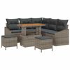 vidaXL Gartensofa-set mit Kissen 8 pcs Grau Poly-Rattan