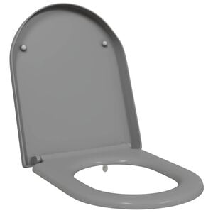 vidaXL Toilettensitz Grau 49 x 36 x 4 cm Duroplast