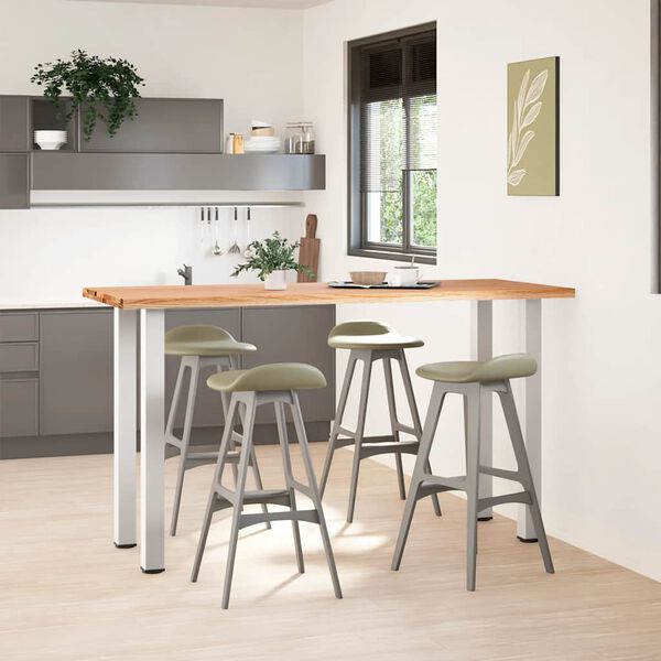 vidaXL Bartisch Hellbraun 200x80x112 cm Massivholz Eiche Rechteckig