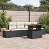 vidaXL Garten Essgruppe mit Kissen mit Kissen 5 pcs Schwarz und Beige