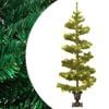 vidaXL Spiral-Weihnachtsbaum mit Beleuchtung und Topf Gr&uuml;n 120 cm