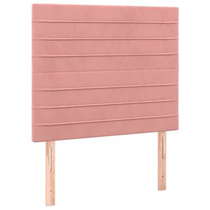 vidaXL Kopfteil Rosa 80x5x118/128 cm Samt