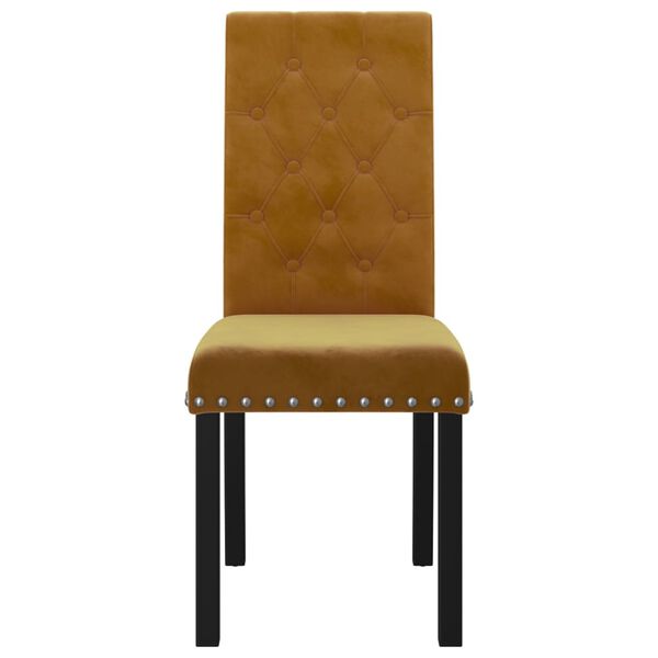 vidaXL Esszimmerst&uuml;hle 4 Stk. Braun Samt