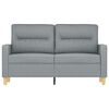 vidaXL 2-Sitzer-Sofa Hellgrau 120 cm Stoff