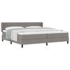 vidaXL Boxspringbett mit Kopfteil Taupe 200 x 200 cm Stoff