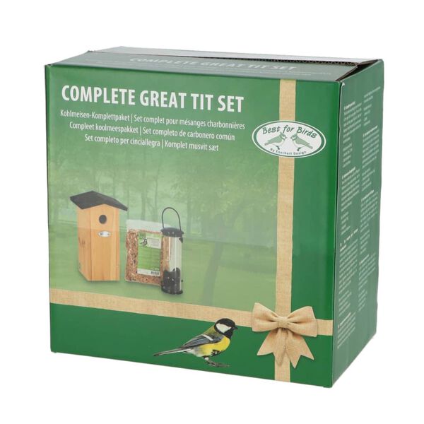 Esschert Design Komplettset f&uuml;r Kohlmeisen Vogelfutterhaus