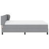 vidaXL Boxspringbett mit Matratze Hellgrau 140 x 190 cm Stoff