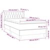 vidaXL Boxspringbett mit Matratze Creme 100x200 cm Stoff
