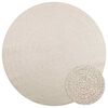 vidaXL Teppich ZIZUR Creme &Oslash; 200 cm Jute-Optik Indoor und Outdoor