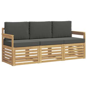 vidaXL Sofagarnituren 3 stk. Wei&szlig; und Anthrazit Polyester