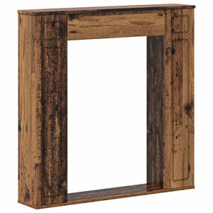 vidaXL Kaminumrandung Altholz 100 x 20 x 100 cm Holzwerkstoff