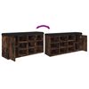 vidaXL Schuhbank Räuchereiche 102x32x50 cm Holzwerkstoff