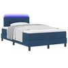 vidaXL Boxspringbett mit Matratze mit LED Blau 120 x 200 cm Stoff