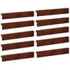 vidaXL Garten-Abdeckprofil 10 stk. 100 x 6 x 15 cm Wetterfeststahl