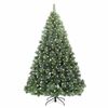 vidaXL K&uuml;nstlicher Weihnachtsbaum mit 300 LEDs Gr&uuml;n 180 cm PE und PVC