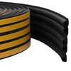 vidaXL Selbstklebende Fensterdichtung Schwarz 9 x 6 mm 100 m