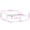vidaXL Tagesbett Ausziehbar mit Matratze Hellgrau 100x200 cm Stoff