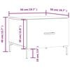vidaXL Couchtisch Schwarz 50x50x40 cm Holzwerkstoff