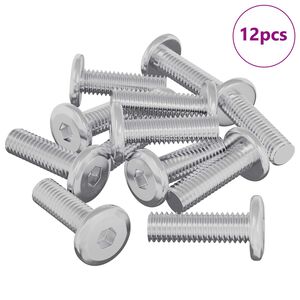 vidaXL Schraube 12 pcs Silber 8 x 25 mm Stahl