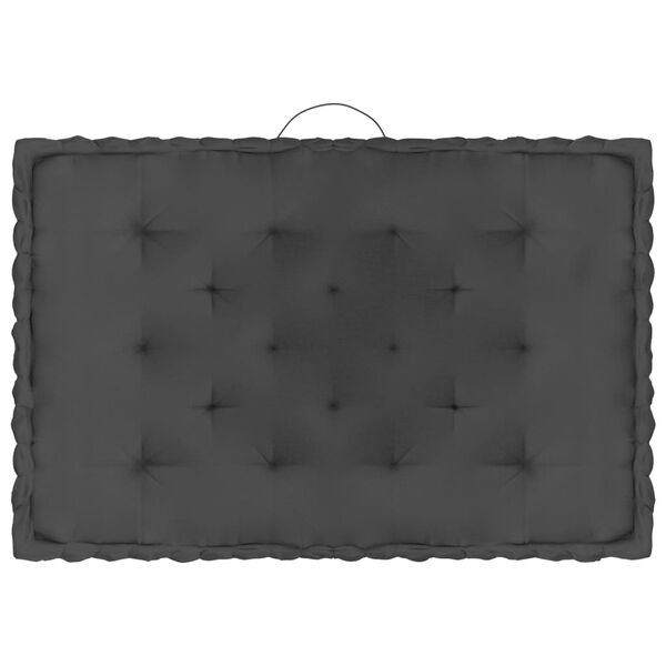 vidaXL Palettenkissen 4-tlg. Anthrazit Baumwolle