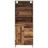 vidaXL Highboard Altholz 69,5 x 34 x 180 cm Engineered Wood und Glas