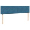 vidaXL Ottoman-Bett mit Matratzen Dunkelblau 200x200 cm Samt